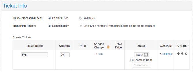 how do i edit my event ticket information benchmark events