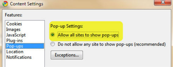 How To Stop Popups In Windows Vista