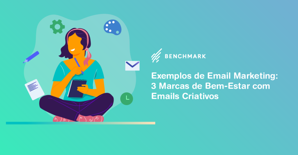 ícone de mulher analisando emails criativos