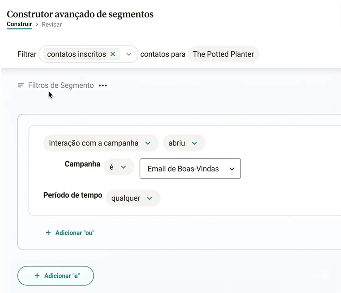 O painel de tendências mostra estatísticas ao longo do tempo, comparando taxa de abertura atual com períodos anteriores e média do setor.