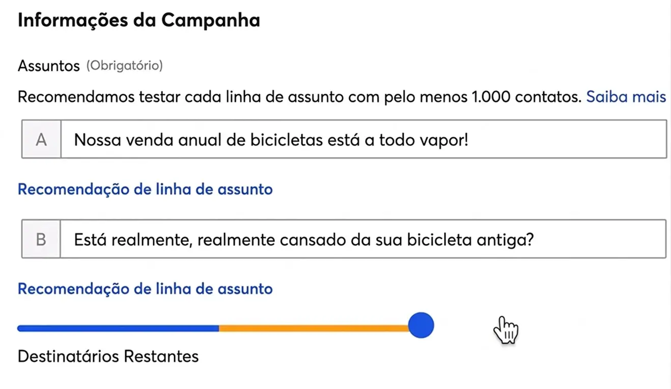 Modelos de email pré-prontos do Constant Contact incluem templates para calendário, cartão, newsletter e solicitação de avaliação.