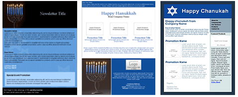 Hanukkah/Chanukah Email Templatess