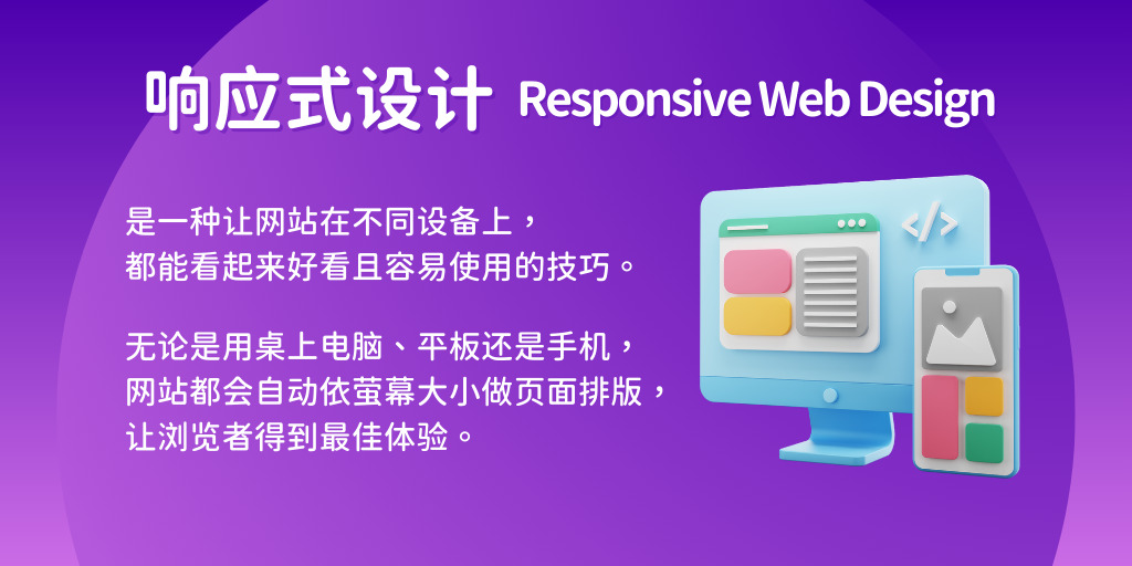 图二、响应式设计（Responsive Web Design，RWD）说明