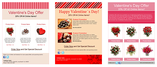 Valentinstag E-Mail-Vorlagen, um die Liebe zu teilen