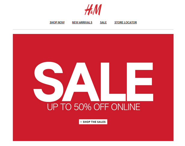 H&M Email CTA