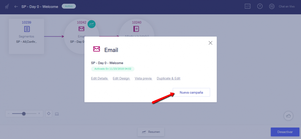 Modificar el contenido de un email en una automatización activa