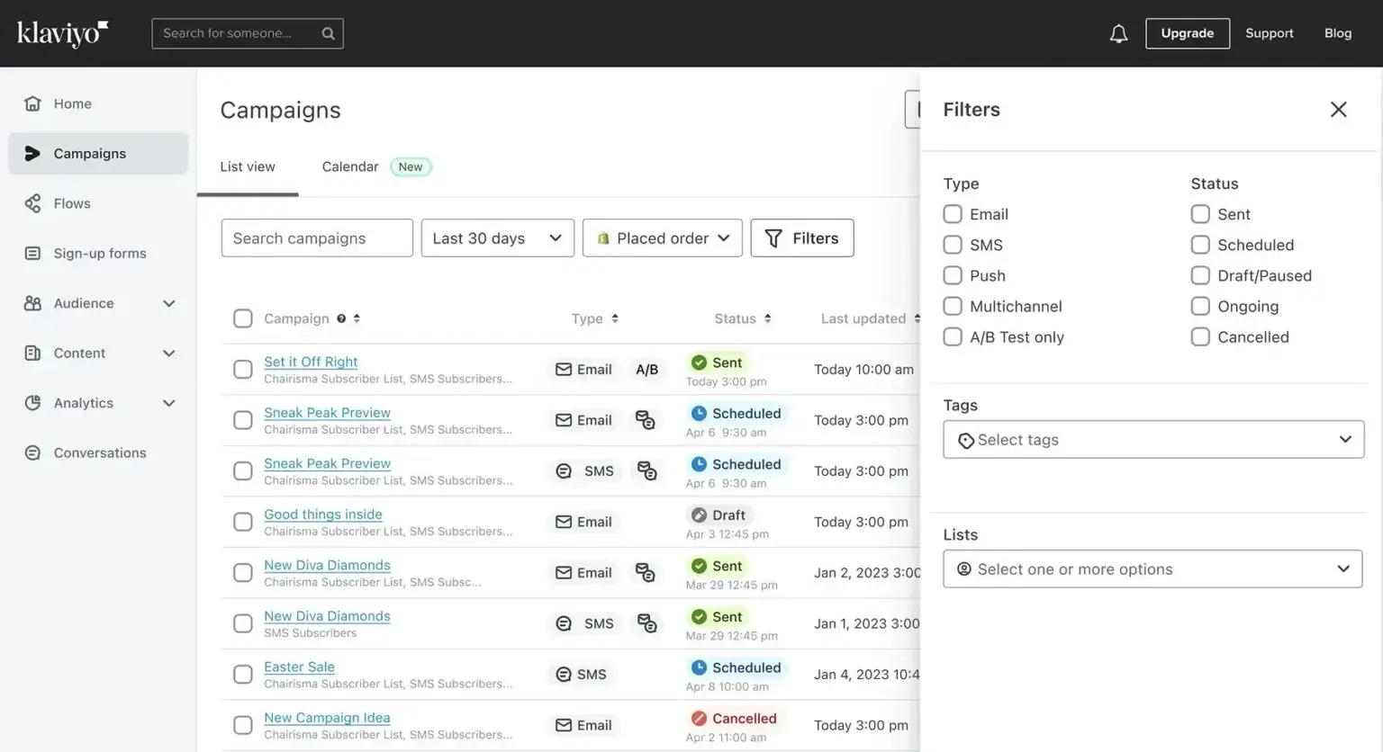Klaviyo creado para el crecimiento del ecommerce