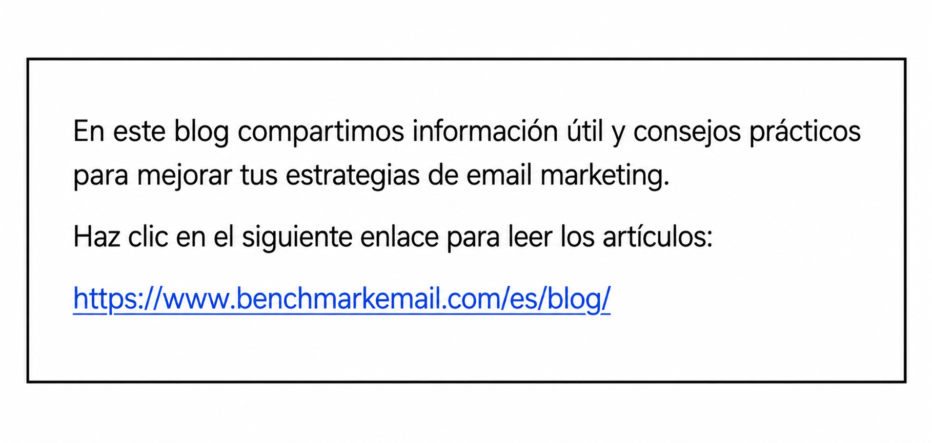 Ejemplo de CTA con URL escrita directamente