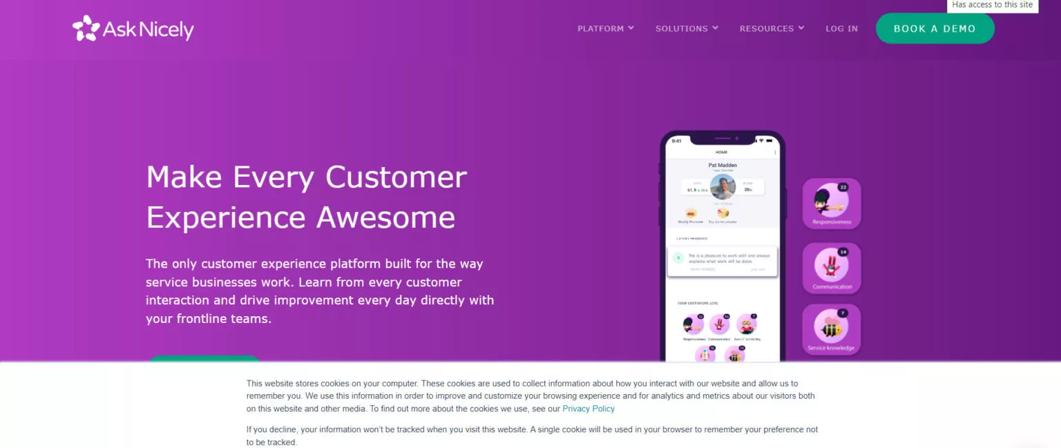 AskNicely outil de collecte de données pour le marketing de contenu