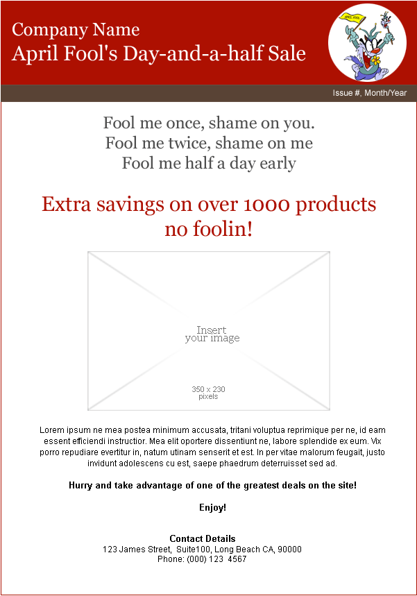 Email Templates April Fools Day Fool 2