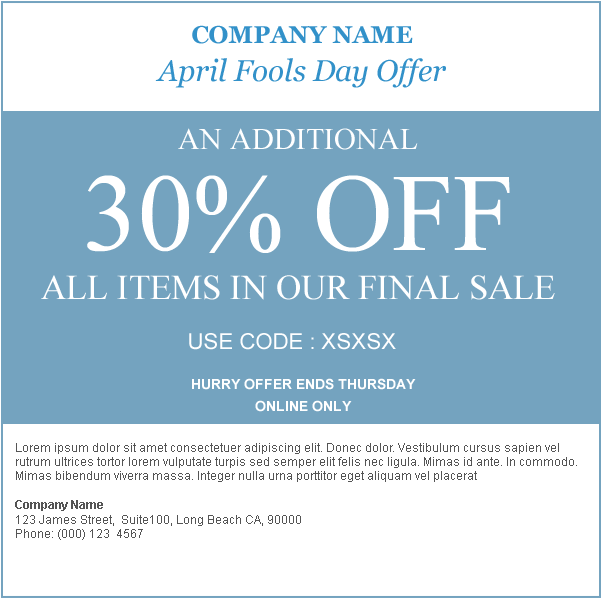 Email Templates April Fools Day Fool 3