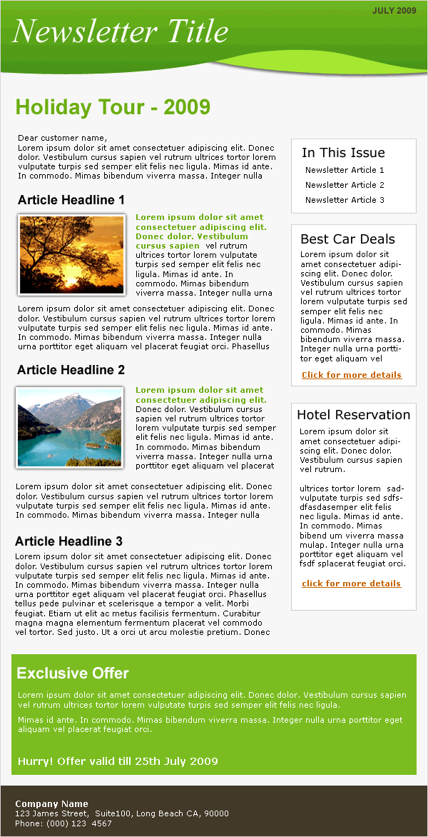 email templates travel travel newsletter 1