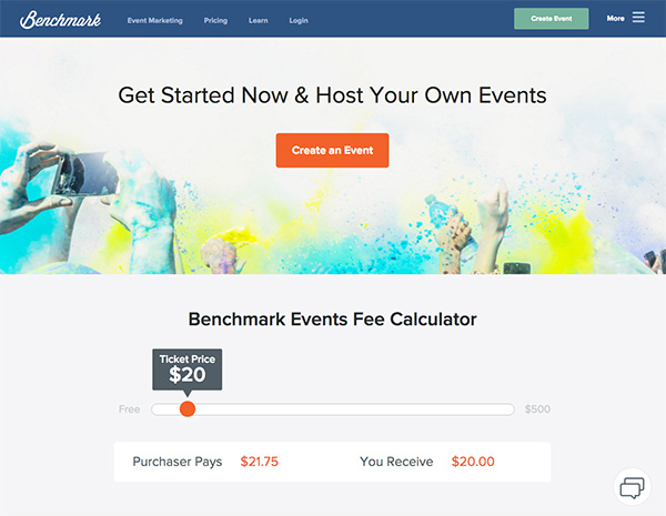 Benchmark Events New Pricing