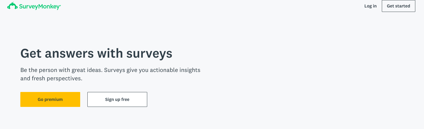 Strumento di raccolta dati di SurveyMonkey per il marketing dei contenuti