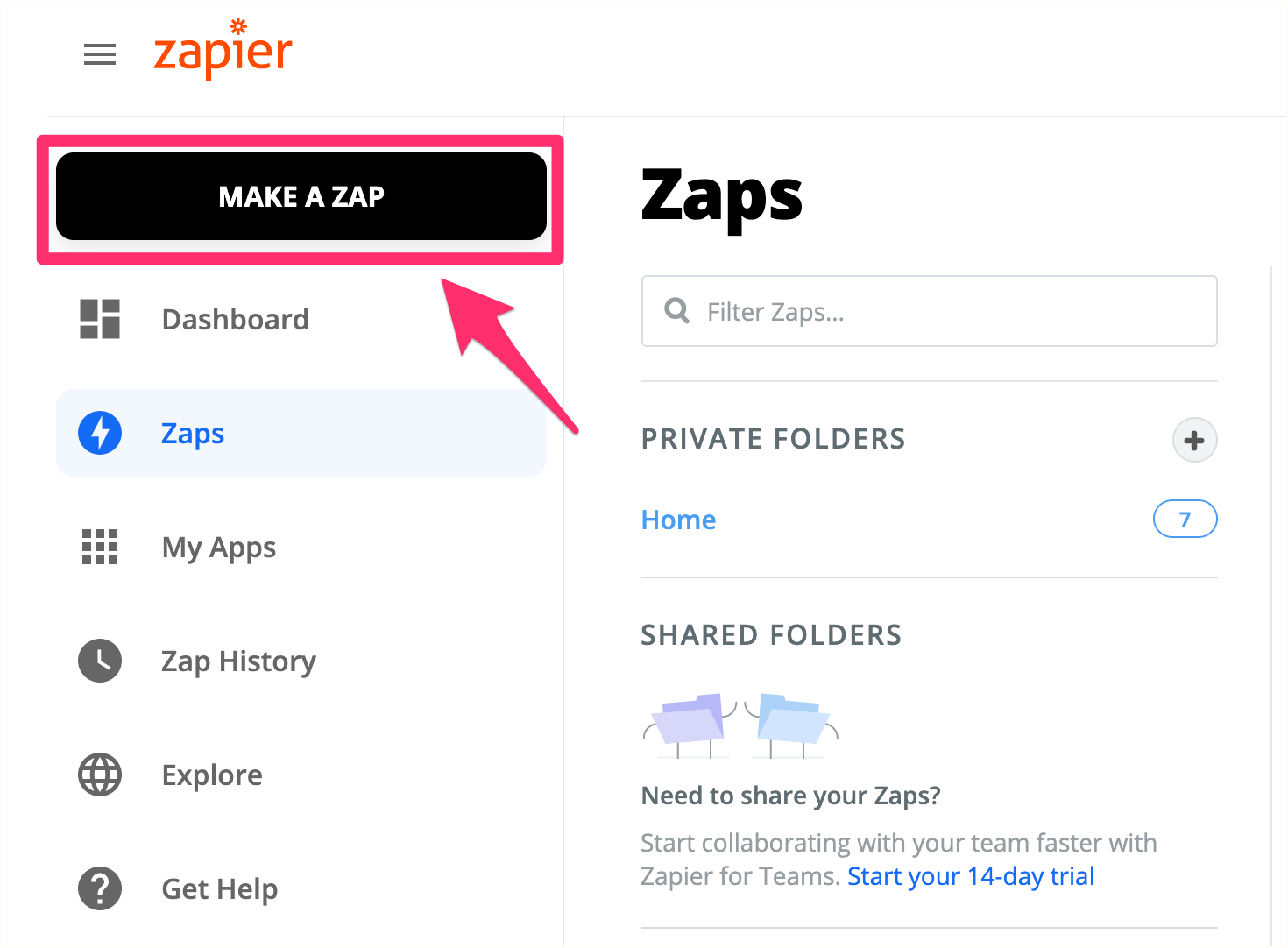 「Zapier操作画面：SalesforceとBenchmark Emailを連携」