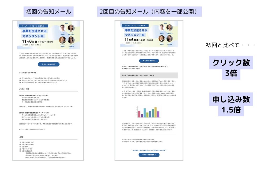 セミナー告知メールの事例