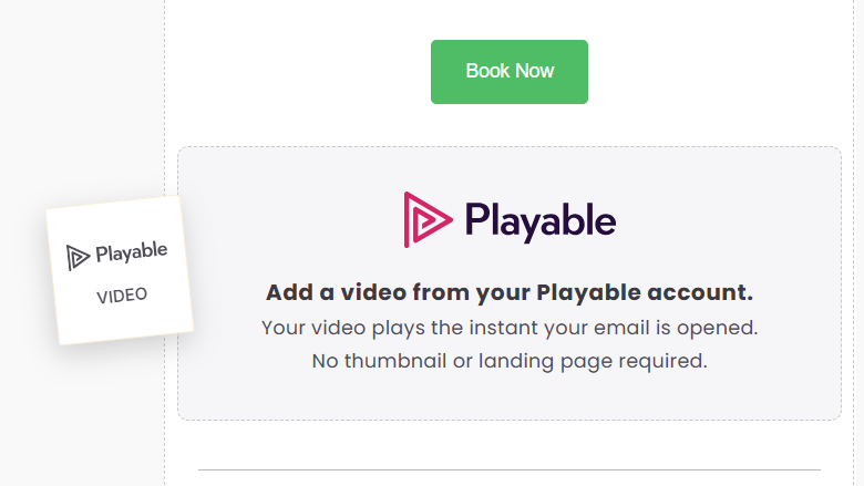 Adding the Playable Video block in the Benchmark email builder