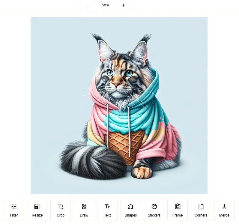 Benchmark’s built-in image editor has a toolbar with all the necessary image editing tools on the left and a preview of your edited image on the right.