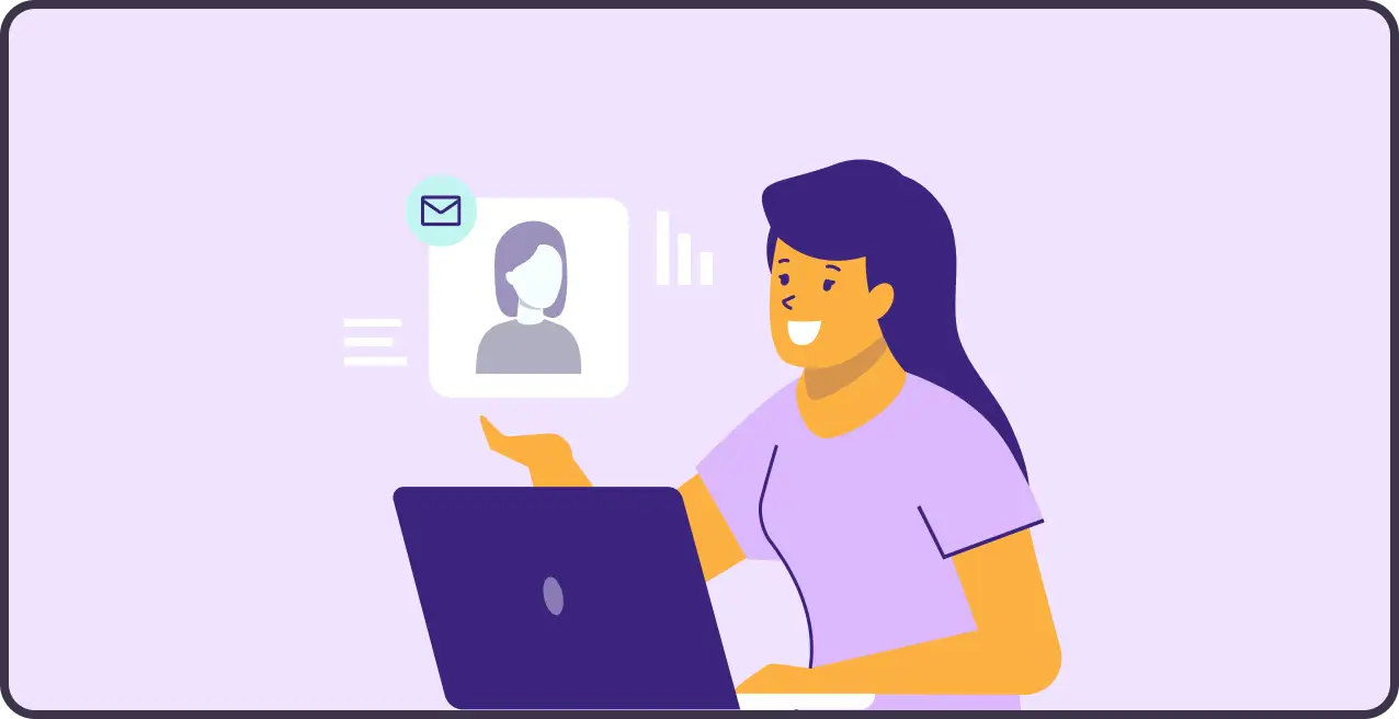 A website form generating a new email lead