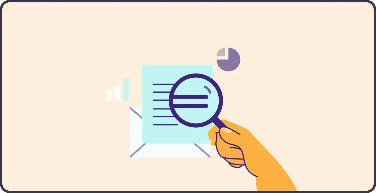 Email reporting metrics shown beside a campaign