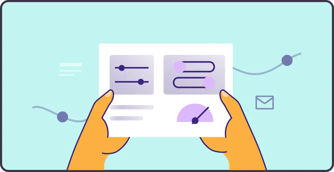 A marketer reviewing important email marketing software features