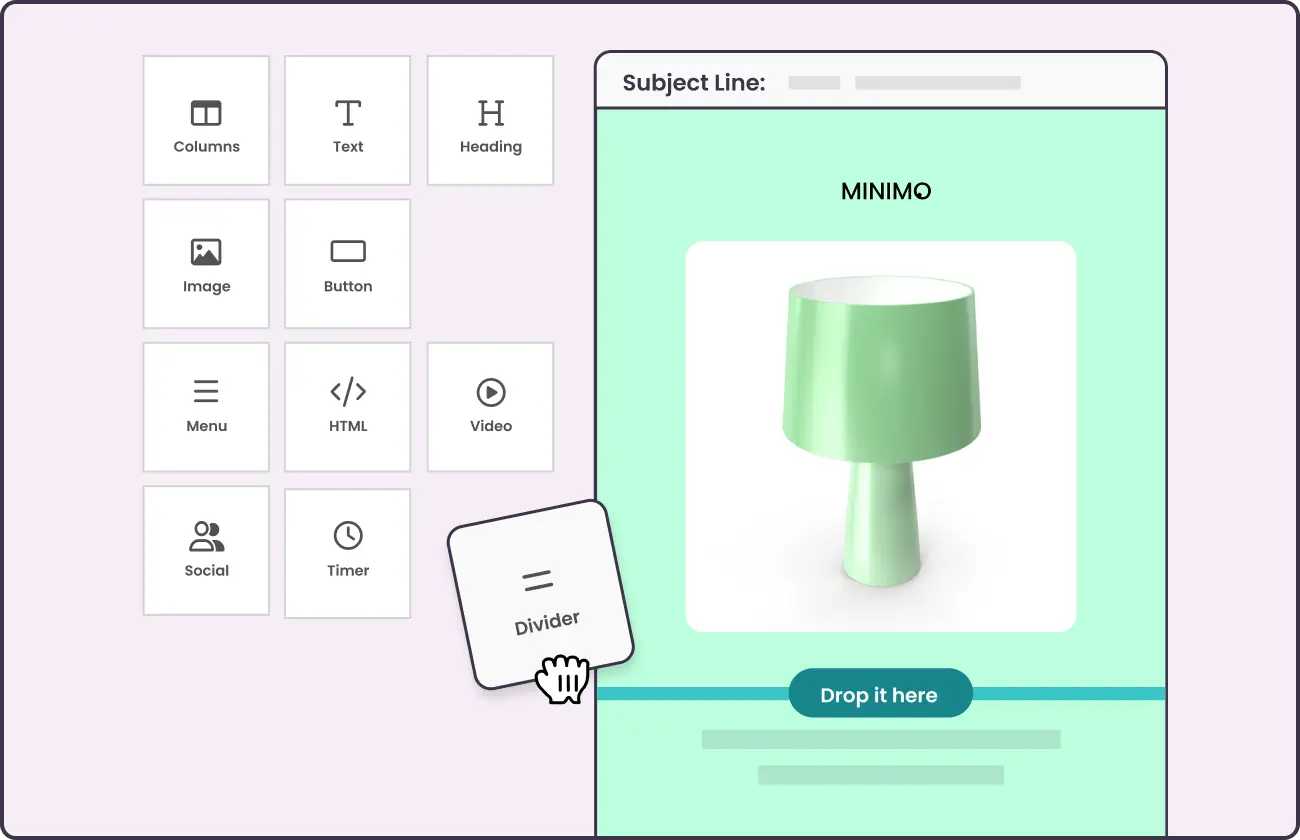 Benchmark drag and drop email builder