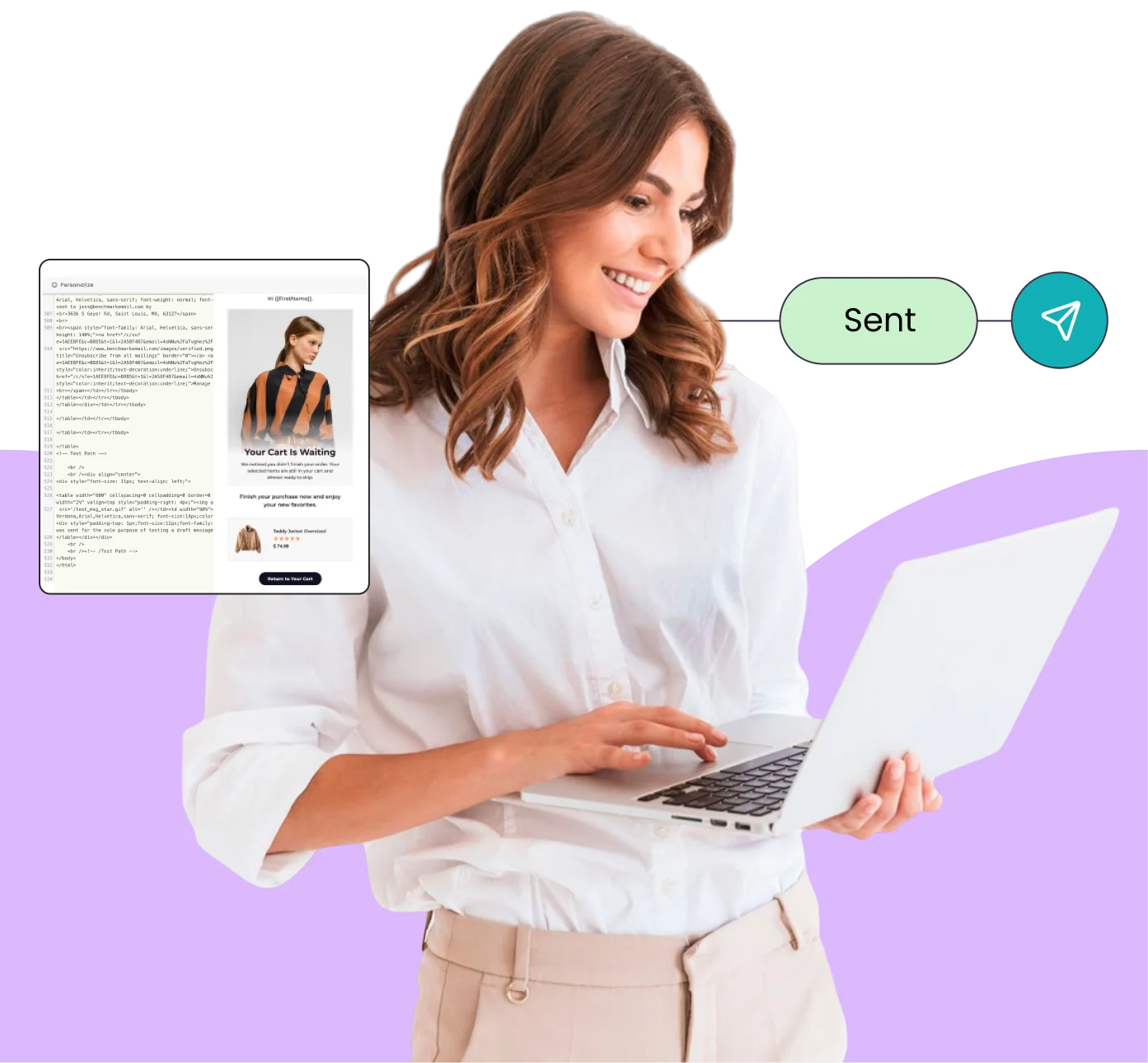 A Benchmark email campaign sent successfully