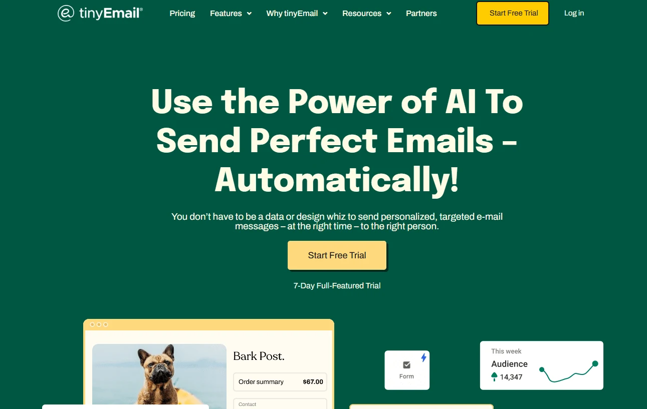 What is tinyEmail?: product interface