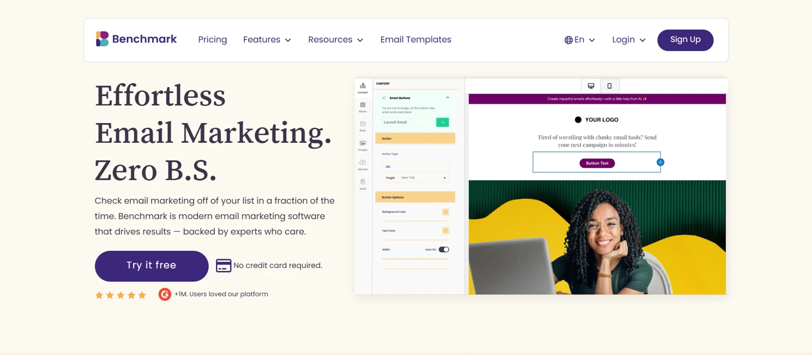 What is Benchmark Email?: product interface