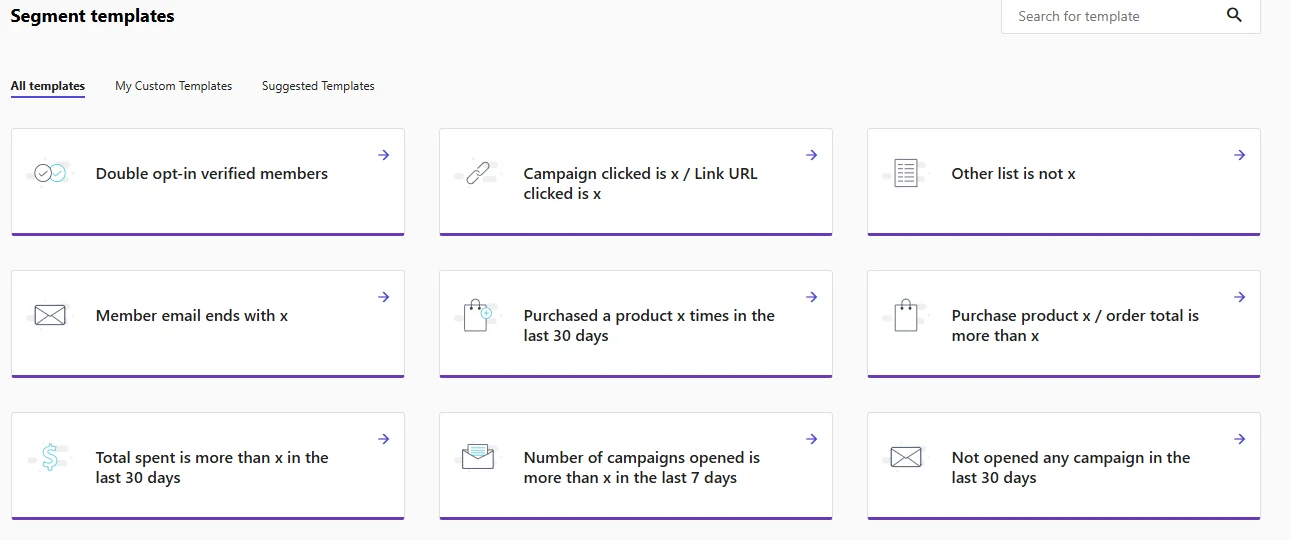 Moosend vs tinyEmail vs Benchmark Email: Contact Management: product interface