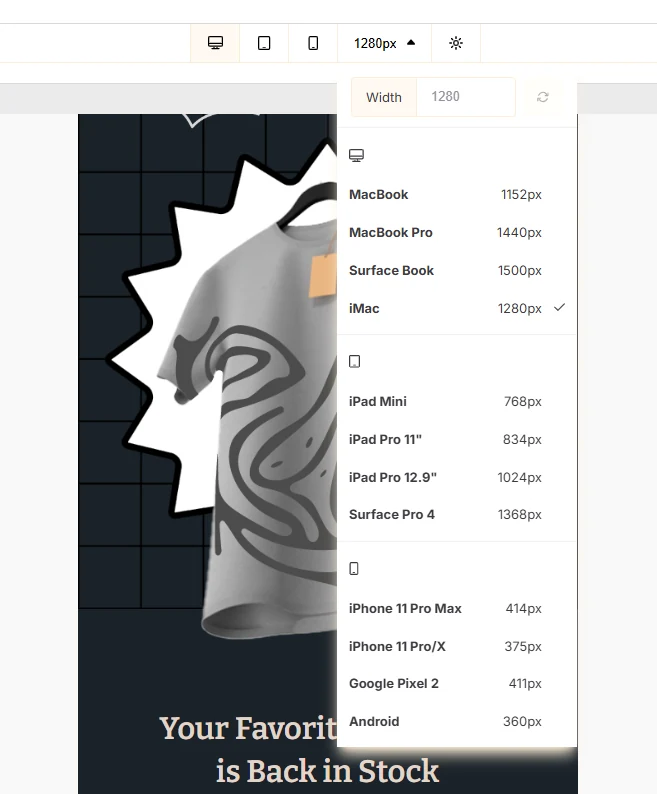 Benchmark Email offers the most intuitive editor with advanced AI tools and granular design controls for
            every screen.: product interface