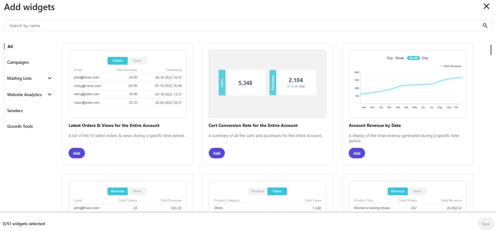 Moosend offers data-rich insights with custom reporting tools.: product interface