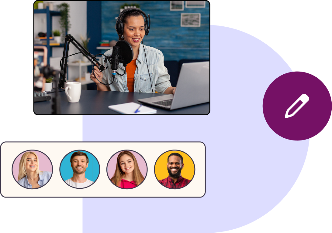 Small business content creator presenting to an online audience