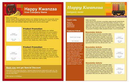 Celebrating the Holidays with Kwanzaa Email Templates