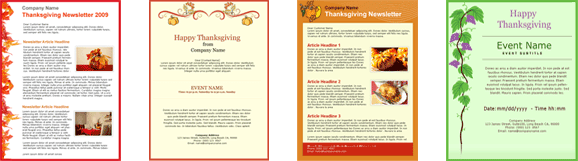 4 New Thanksgiving Email Templates