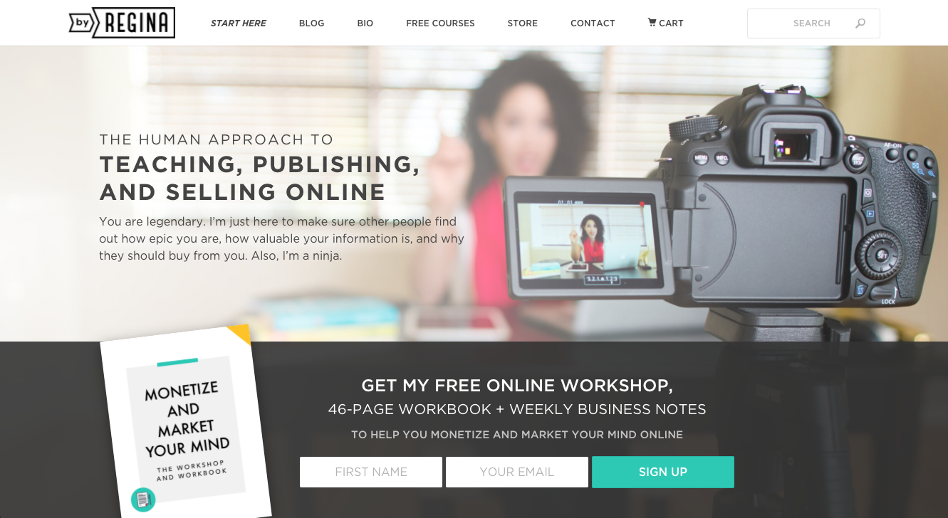 by Regina signup form