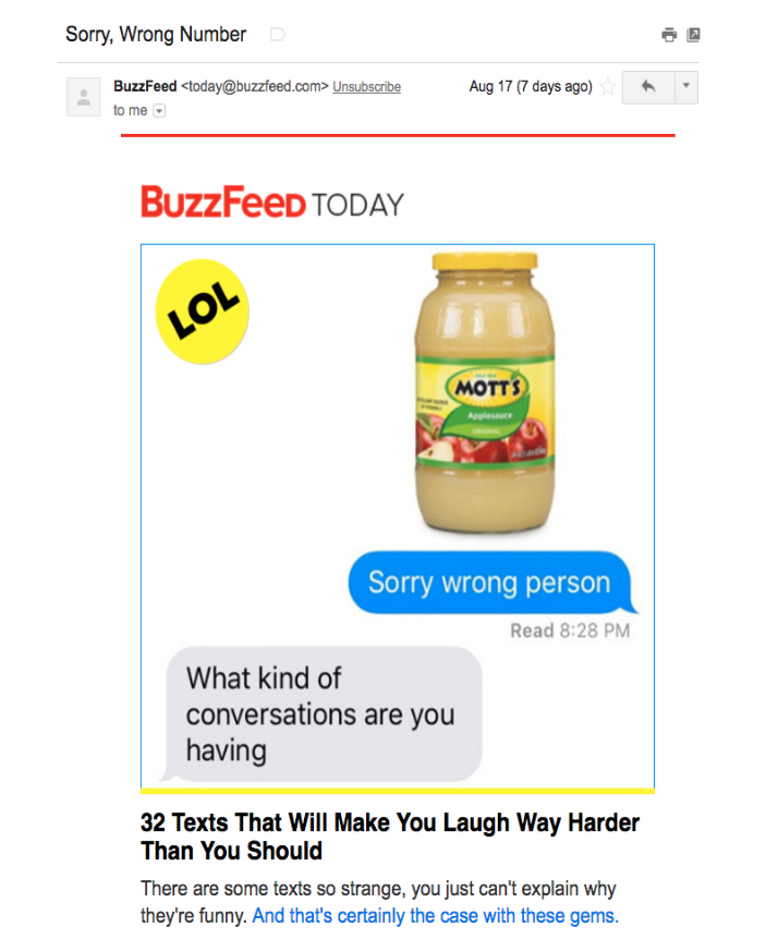BuzzFeed email marketing