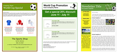 Email Templates - World cup email Templates