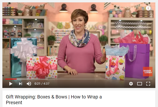 Hobby Lobby holiday email marketing video