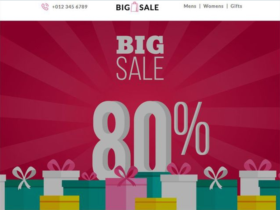 big sale email