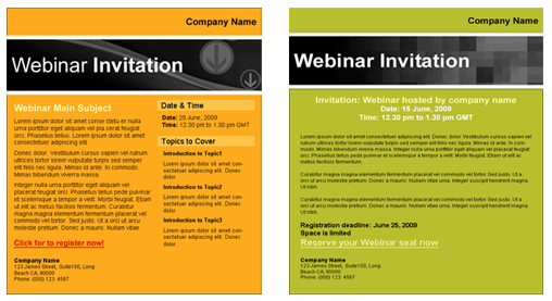 Email Templates - Webinar Email Templates