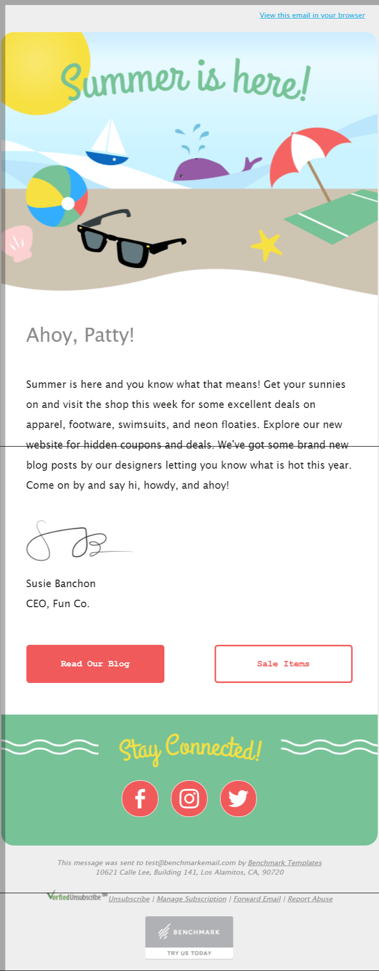 Benchmark Email Designer
