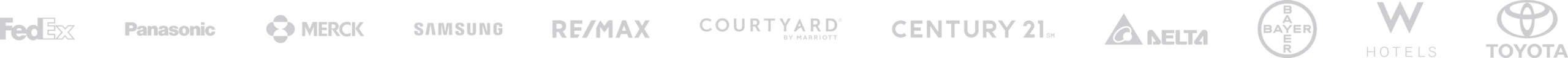 Component Teams at market-leading companies including FedEx, Panasonic, Merck, Samsung, Remax, Courtyard by Marriott, Century 21, Bayer, W Hotels, and Toyota trust their email marketing software to Benchmark Email.